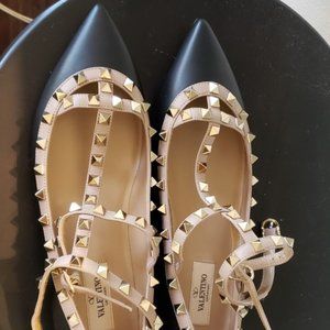 Valentino Rockstud Cage Flats